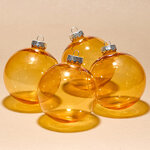 Елочные ПЭТ шары Albertine - Янтарный Берег 10 см, 4 шт