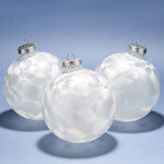 Елочные ПЭТ шары Albertine - Белоснежный Перелив 15 см, 3 шт