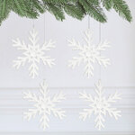 Елочная игрушка Снежинка - Levanto 15 см, 4 шт