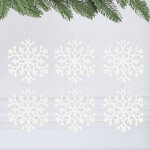 Елочная игрушка Снежинка - Levantino 10 см, 6 шт