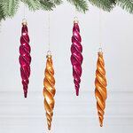 Елочные игрушки Сосульки - Monte Grimano 17 см, 4 шт, пластик