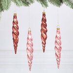 Елочные игрушки Сосульки - Monte Roberto 17 см, 4 шт, пластик