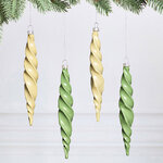 Елочные игрушки Сосульки - Monte Porzio 17 см, 4 шт, пластик