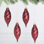 Елочные игрушки Сосульки - Bruxon 12 см, 4 шт, пластик