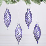 Елочные игрушки Сосульки - Diamante 12 см, 4 шт, пластик