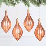 Елочные игрушки Сосульки - Riola Sardo 12 см миндальный, 4 шт, пластик