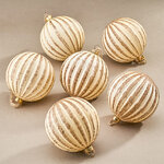 Елочные шары Gonneza - Gavi 8 см, 6 шт, пластик