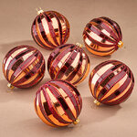 Елочные шары Sulmona - Avola 8 см, 6 шт, пластик