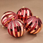 Елочные шары Sulmona - Avola 10 см, 4 шт, пластик