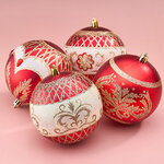 Елочные шары Stangella - Gais 10 см, 4 шт, пластик