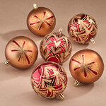 Елочные шары Rowetta - Roddy 8 см, 6 шт, пластик