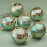 Елочные шары Barga - Venetiko 8 см, 6 шт , пластик