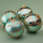 Елочные шары Barga - Venetiko 10 см, 4 шт, пластик