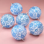 Елочные шары Alghero - Gifa 8 см, 6 шт, пластик