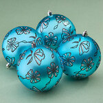 Елочные шары Belpaso - Gressan 10 см, 4 шт, пластик