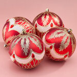 Елочные шары Dronero - Caluso 10 см, 4 шт, пластик