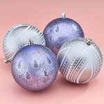 Елочные шары Savelli - Palermo 10 см, 4 шт, пластик