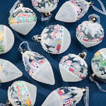 Елочные шары Citta Invernale 8-12 см, 12 шт, стекло