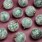 Елочные шары Oro Verde Reale 8 см, 12 шт, стекло