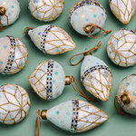 Елочные шары Principe Delle Nevi 8-12 см, 12 шт, стекло