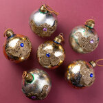 Елочные шары Lotus Grazioso 8 см, 6 шт, стекло