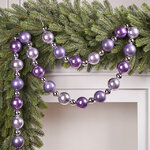 Бусы на елку Wellington - Luna Viola 3-6 см, 210 см, пластиковые