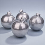 Елочные ПЭТ шары Albertine - Moon Dust 10 см, 4 шт, пластик
