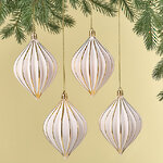 Елочные игрушки Glacerae 12 см золотой, 4 шт, пластик