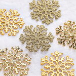 Елочная игрушка Снежинка Flanessa 11 см золотая, 6 шт