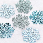 Елочная игрушка Снежинка Flanessa 11 см голубая, 6 шт