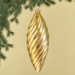 Елочная игрушка Сосулька Twiscel 30 см золотая, пластик