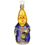 Стеклянная елочная игрушка Father Moon 12 см