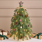 Елка настольная с гирляндой Грэйс 55 см, 80 теплых белых LED ламп, контроллер, на батарейках, ЛИТАЯ 100%