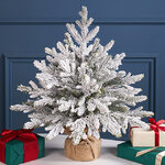 Елка настольная 45 см Вербье, заснеженная, ЛИТАЯ 100%