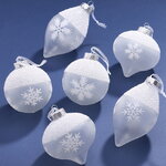 Елочные ПЭТ шары Eterna: Dance of Snow Charms 8 см, 6 шт