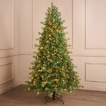 Искусственная елка с лампочками Можжевеловая 210 см, 400 теплых белых ламп, ЛИТАЯ 100%