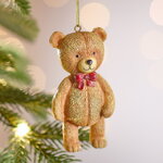 Елочная игрушка Медведь Патрик - Sweet tooth 10 см коричневая