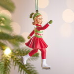 Елочная игрушка Девушка Летиция на коньках 10 см
