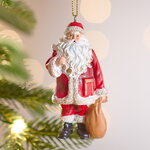 Елочная игрушка Санта Клаус с подарками - Brusasco 9 см