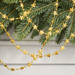 Бусы на елку Звезды Celestial Gleam 270 см золотые, пластиковые 