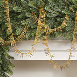 Бусы на елку Vintage Fringe - Gold 270 см, пластиковые