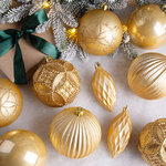 Елочные игрушки Chateau - Golden Luxor 10 см, 10 шт, пластик