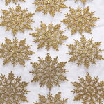 Елочная игрушка Снежинка - Symphony 10 см золотая, 12 шт