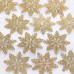 Елочная игрушка Снежинка - Golden Celebration 10 см, 12 шт