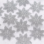 Елочная игрушка Снежинка - Silver Celebration 10 см, 12 шт