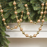 Бусы на елку Barnettby - Gold 2-2.5 см, 160 см, пластик