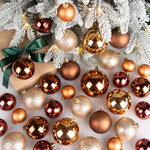 Большой набор елочных шаров Westbury - Эспрессо 4-8 см, 100 шт, пластик