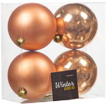 Набор пластиковых шаров 10 см, 4 шт, бренди, пластик