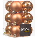 Набор пластиковых шаров 6 см, 12 шт, бренди, пластик