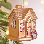 Елочная игрушка Домик - Frosted Manor 10 см, стекло